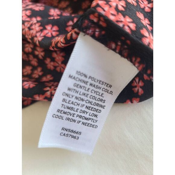 BP. Women's Floral Print Dress Small Black Graphic Blooms Long Sleeve Dress - Picture 6 of 6